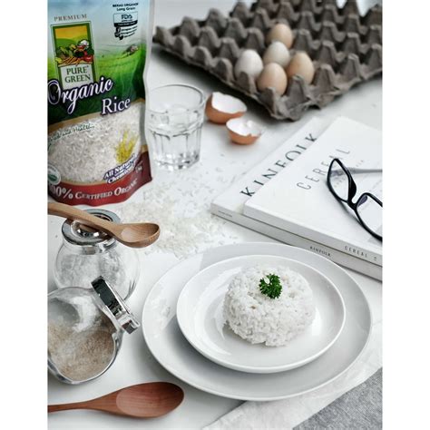 Jual Beras Organik Pure Green White Long Grain Kg Shopee Indonesia