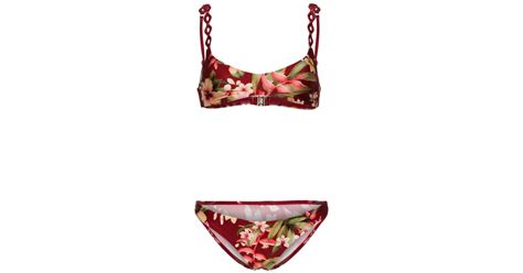 Zimmermann Lexi Diamond Trim Bikini Set In Red Lyst