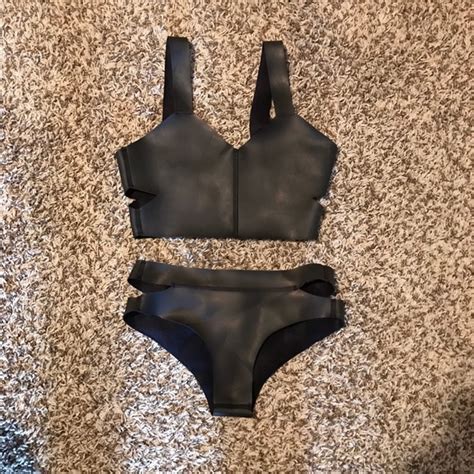 Mikoh Swim Black Leather Swimsuit Bikini Mikho Poshmark