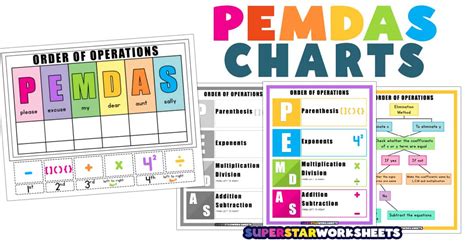 Pemdas Chart Superstar Worksheets