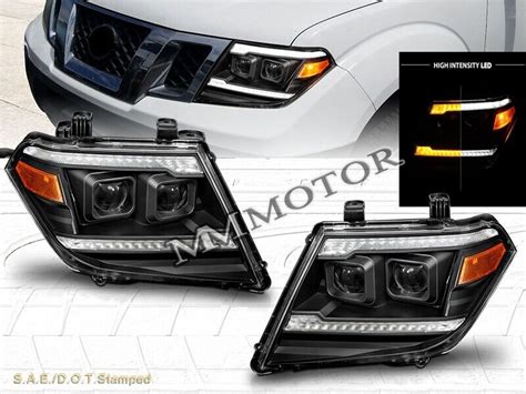 FIT FOR FRONTIER 2009 2020 PROJECTOR HEADLIGHTS LED DRL SWITCHBACK