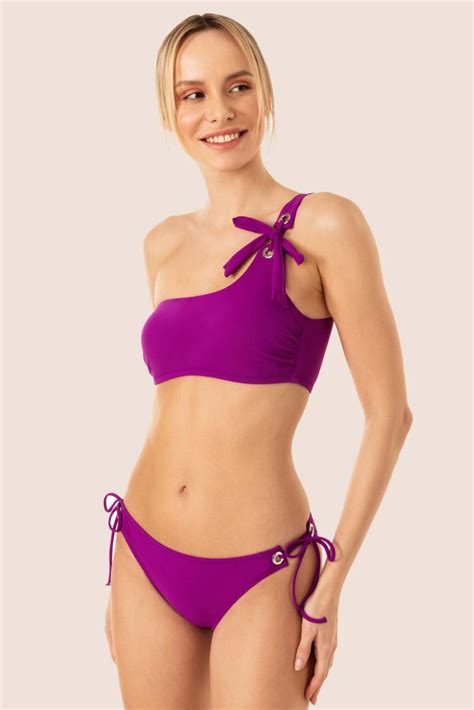 Ayyıldız Mor Tek Omuz Bikini Takımı Hızlı Kargo