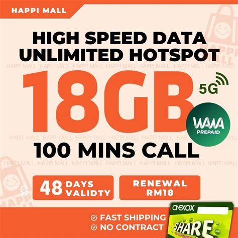 Gb High Speed Data Onexox Wawa Prepaid Simkad Unlimited Hotspot Xox