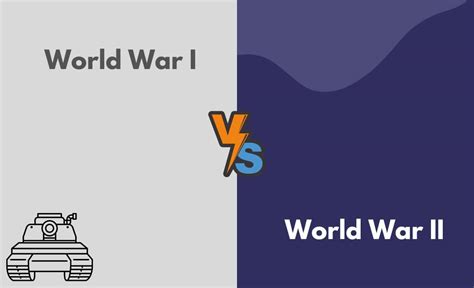World War I Vs World War Ii Whats The Difference With Table