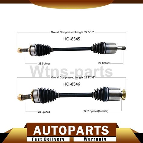 2X TRAKMOTIVE FRONT CV JOINTS AXLE SHAFT SHAFTS FOR HONDA 2016 2017 EBay