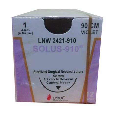 Plastic Violet Undyed LNW 2421 910 Sterilised Surgical Needled