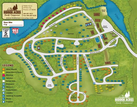 Campground Map Hidden Acres Campground Campsites