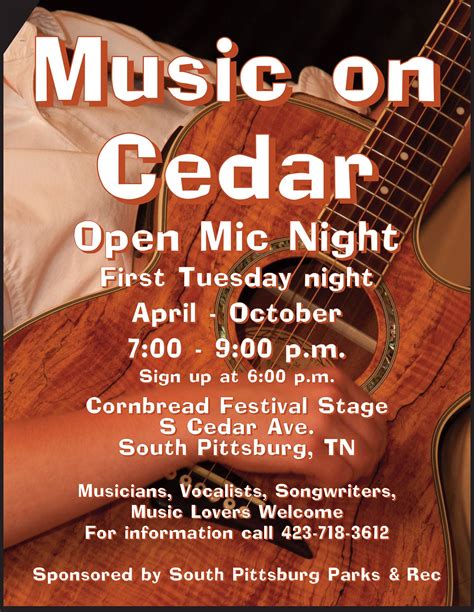 Music on Cedar Open Mic Night | South Pittsburg TN