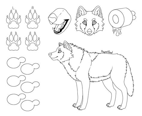 F2u Wolf Reference Sheet Base By Raynekloud On Deviantart Canine Art