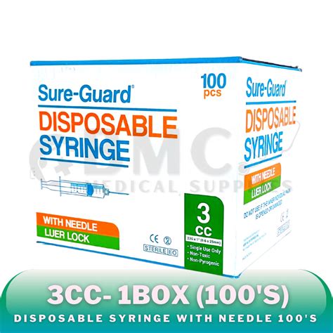 Sureguard Prime Disposable Syringe 100 S Boxs Indoplas Cardinal