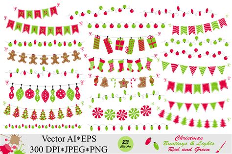 Red And Green Christmas Clipart