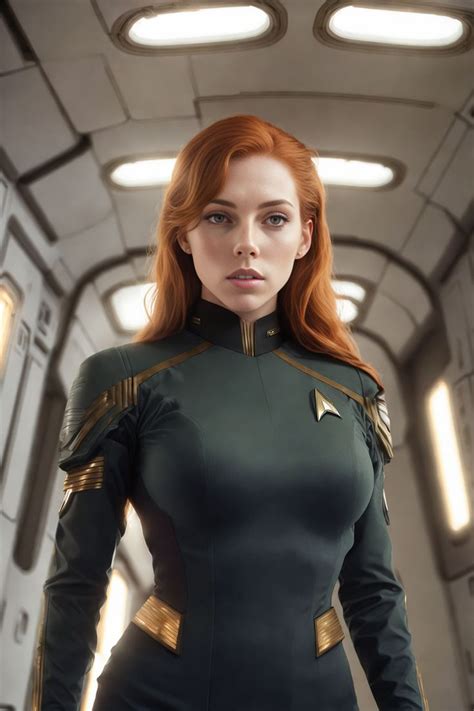 Beautiful Redhead Starfleet Officer Star Trek Outfits Star Trek Cosplay Star Trek Costume Women