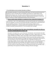 EED2601 Ass 2 Docx Question 1 1 The IUCN Defines Environmental