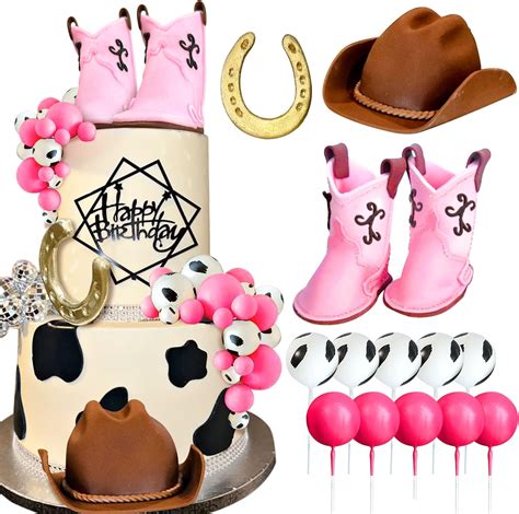 JeVenis Cowgirl Cake Topper Western Cake Decorations Cowgirl Baby