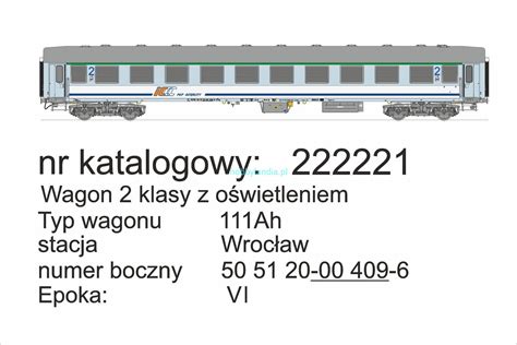 Robo 222221 H0 Wagon osobowy 2 klasy 111Ah PKP IC z oświetleniem