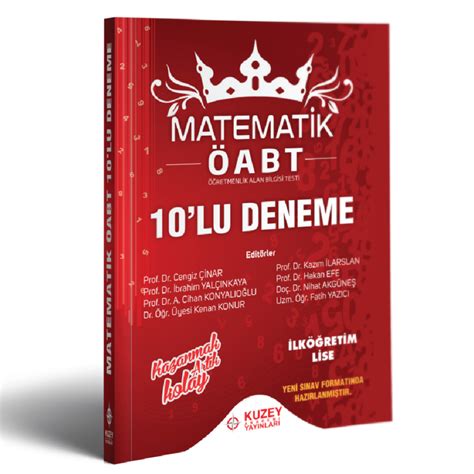 2023 Matematik ÖABT 10lu Deneme Kuzey Akademi Yayınları KPSS