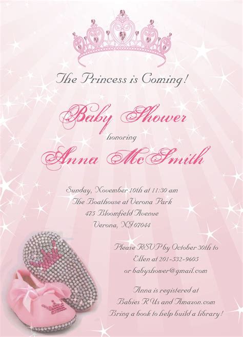 Disney Princess Baby Shower Invitations Baby Shower Invitations