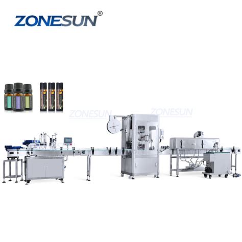 Zonesun Automatic Small Bottle Filling Capping Sleeve Labeling