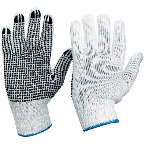 Esko Knit Polycotton PVC Dots Gloves Extra Large Box Of 300 Pairs