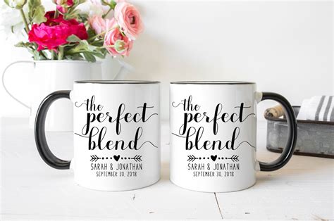 The Perfect Blend Mugs Couples T Personalized Coffee Mugs Bridal