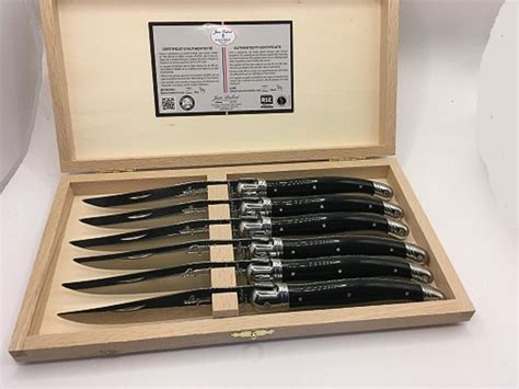 Laguiole Jean Dubost Table Knife Set Traditional Steak Knives With