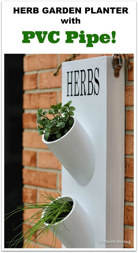 How To Make An Herb Garden Planter Using Pvc Piping Thrift Diving Blog