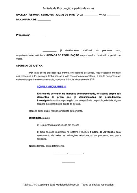 Modelo De Procuracao Para Advogado Roaredu