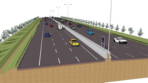 Typical Cross Section Toll Road 01 3d Warehouse