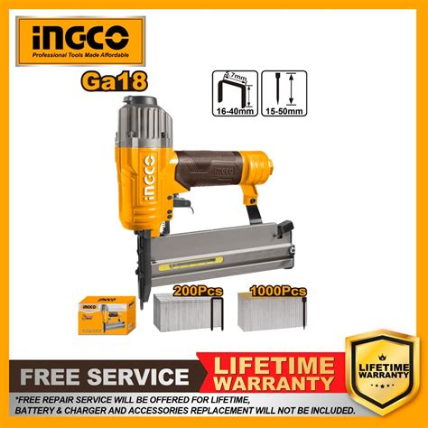 Ingco In Combo Brad Nailer Ga Acn Load Capacity Pcs With