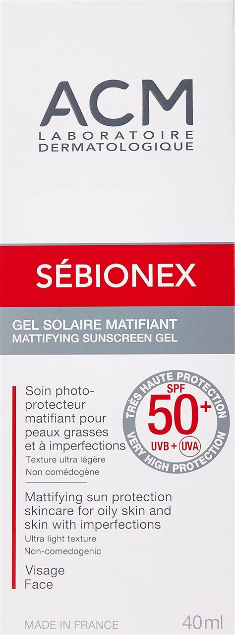 Laboratoire Acm S Bionex Mattifying Sunscreen Gel Spf Ml Buy