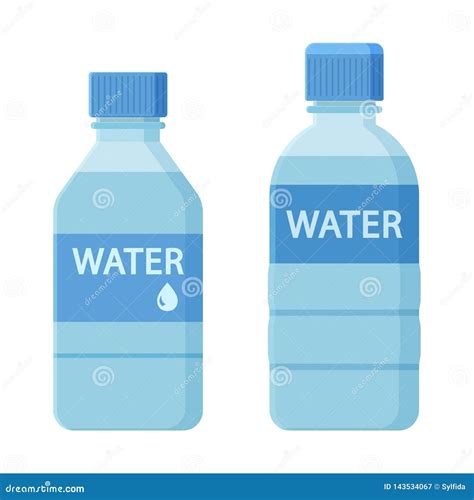 Two Bottles Of Water Vector Stock Illustration Illustration Of Full Natural 143534067