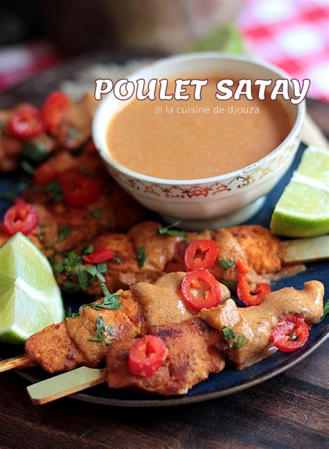 Brochettes De Poulet Satay Sauce Cacahu Te