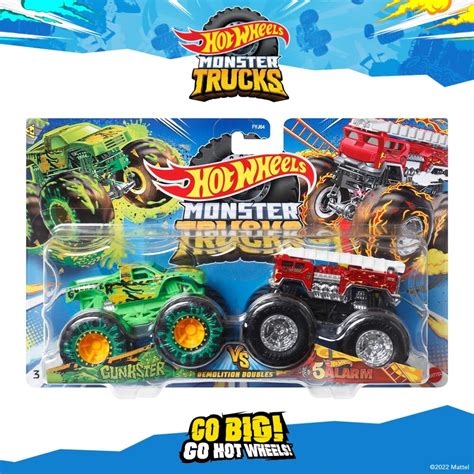 Hot Wheels Monster Trucks Demolition Doubles Gunkster VS 5 Alarm FYJ64 Lazada
