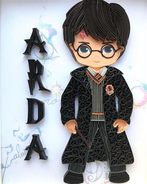 Harry Potter Quilling Paper Art Handmade Present Paper Art Wall