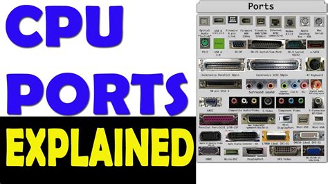 Types Of Computer Ports And Their Functions Cpu Ports Youtube