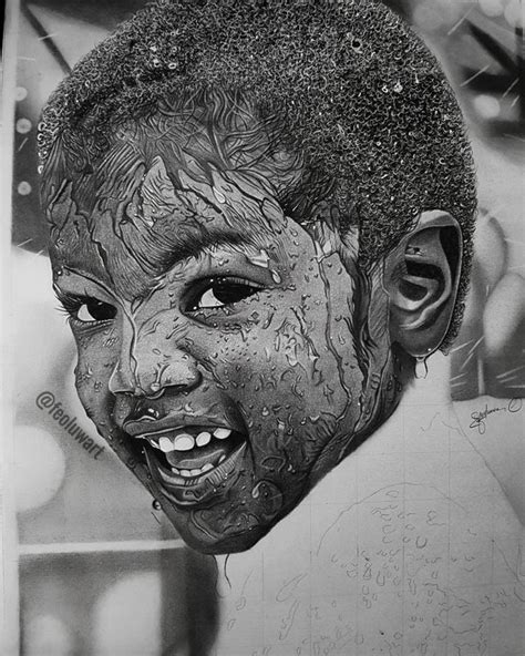 Realistic Rain Drawing