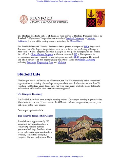 Stanford University GSB | PDF | Academia | Students