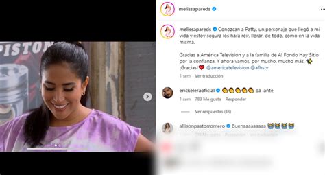 Erick Elera Respaldó A Melissa Paredes Tras Ingreso A ‘afhs “es Buena