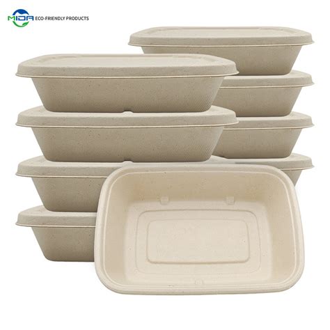 Wholesale Biodegradable Eco Friendly Disposable Sugarcane Bagasse Food