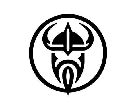 Vektorvorlage Für Das Viking Helm Logo Premium Vektor
