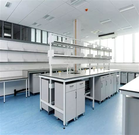 Steel Biology Laboratory Work Bench Laboratory Bench With Reagent Rack