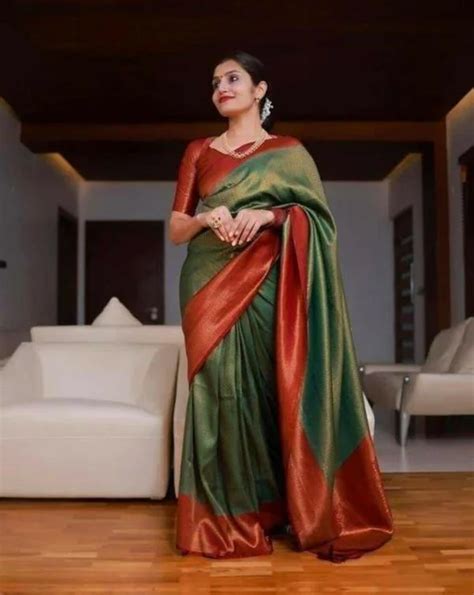 PANETAR Woven Kanjivaram Jacquard Pure Silk Saree Multicolor JioMart