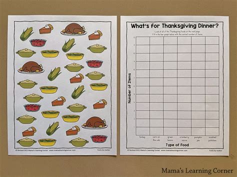 Thanksgiving Bar Graph Worksheet Packet Mamas Learning Corner