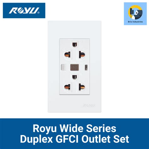 Royu Duplex Gfci Universal Outlet Set Wide Series Wd Ground Fault