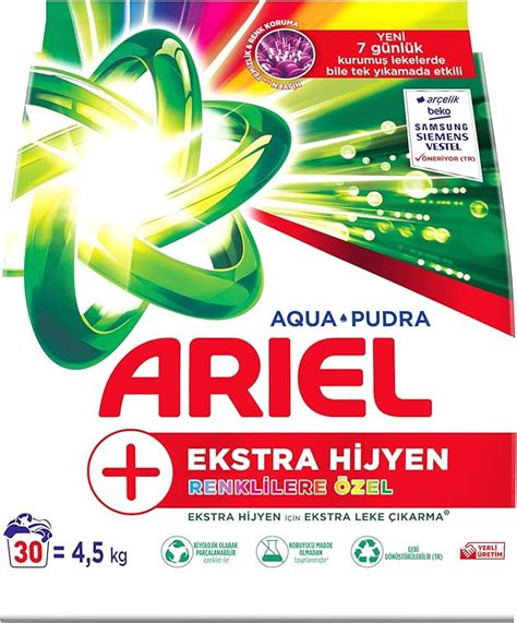 Ariel Oxi Ekstra Hijyen Aqua Pudra Toz Ama R Deterjan Renklilere