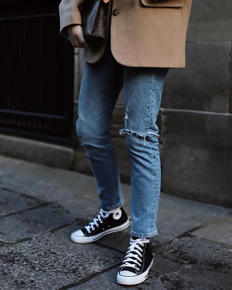 Levi 501s With Black Converse High Top Outfit Converse High Top