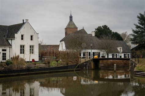 Village of Bunnik, View of the Tower of Reformed Church and River ...