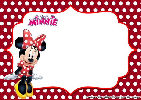 Free Printable Adorable Minnie Mouse Baby Shower Invitation Templates