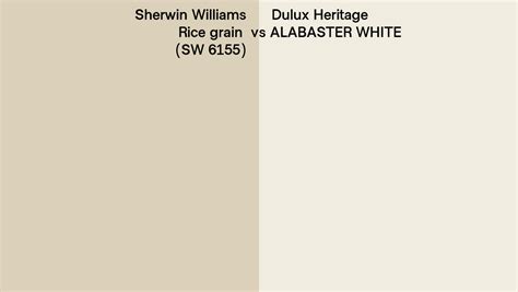 Sherwin Williams Rice Grain SW 6155 Vs Dulux Heritage ALABASTER WHITE