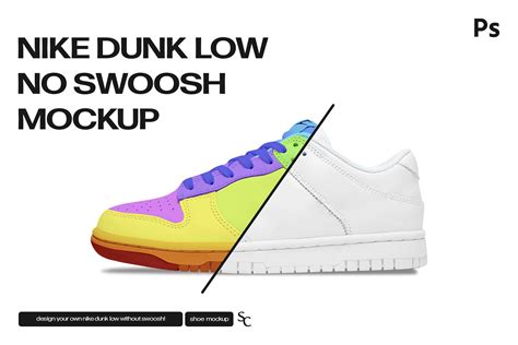 Nike Dunk Low Shoe Mockup No Swoosh Creative Market